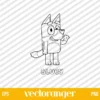 Bluey Outline SVG Free