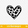 Cow Print Heart SVG Free