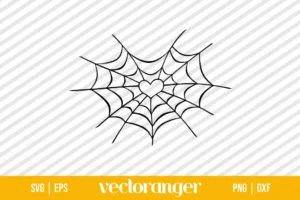 Heart Spiderweb SVG Free