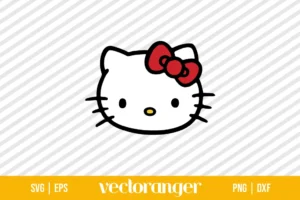 Hello Kitty Face SVG Free