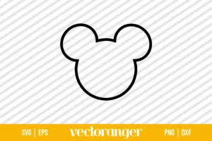Mickey Head Outline SVG Free
