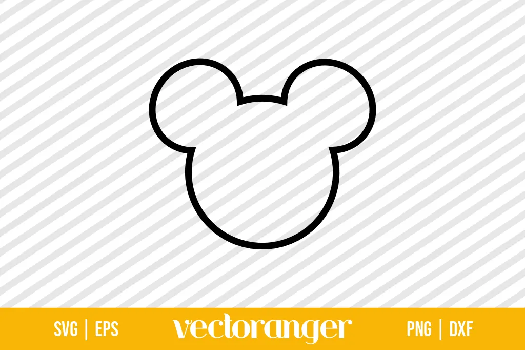 Mickey Head Outline SVG Free 1 Mickey Head Outline SVG Free