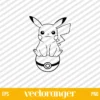 Pikachu Outline SVG Free