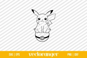 Pikachu Outline SVG Free