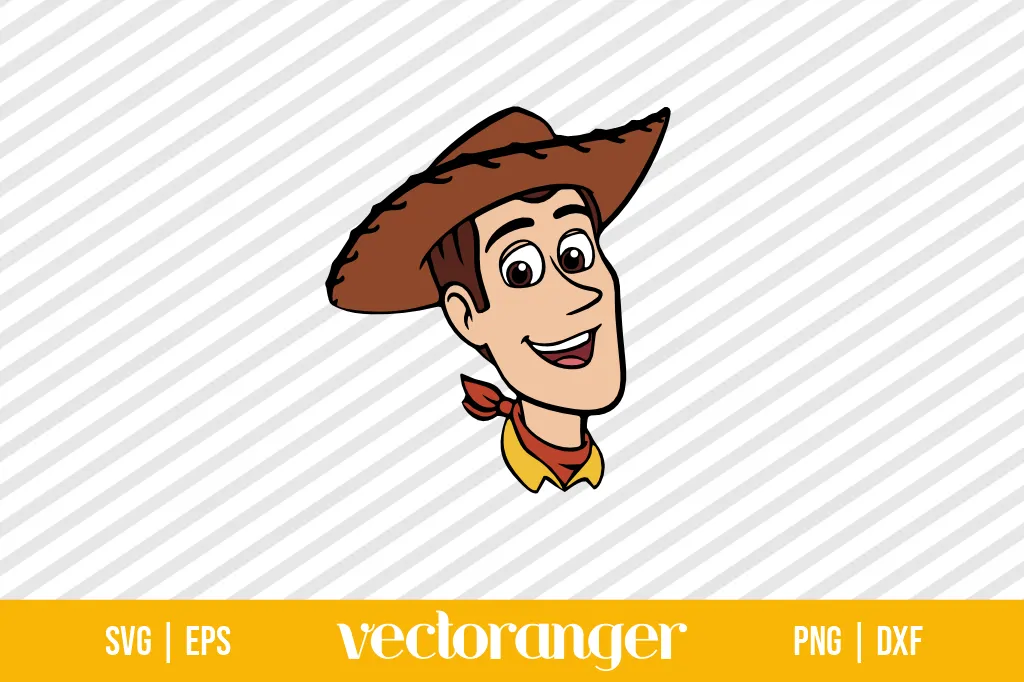 Toy Story Woody Face SVG Free