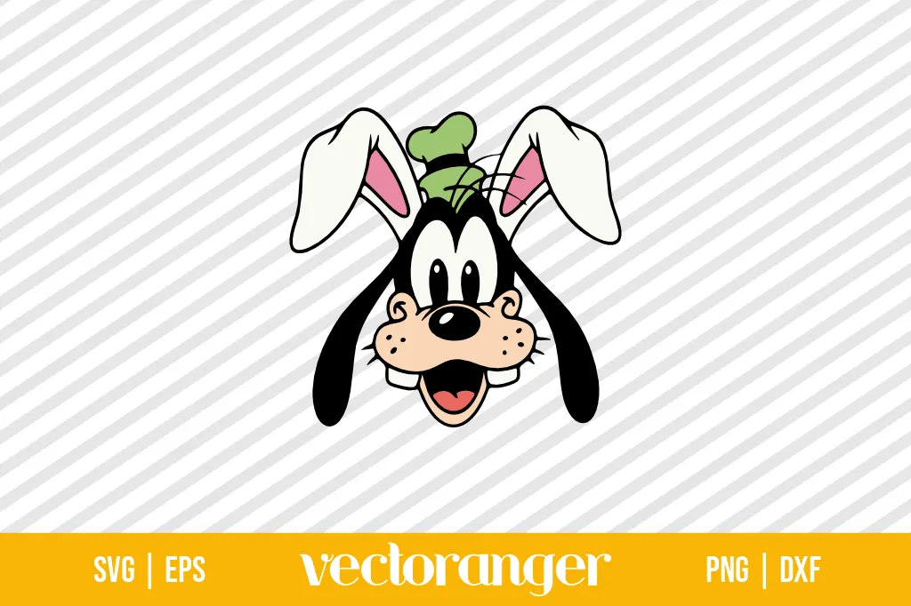 Goofy Disney Easter Bunny SVG Free 1 Goofy Disney Easter Bunny SVG Free