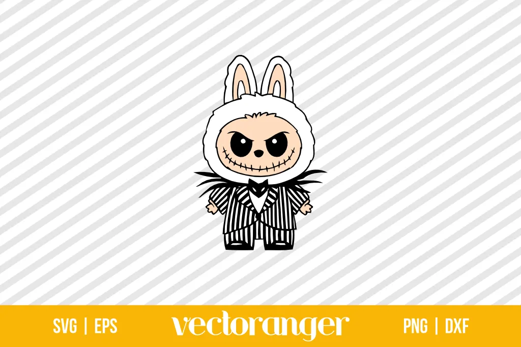 Labubu Jack Skellington SVG Free 1 Labubu Jack Skellington SVG Free