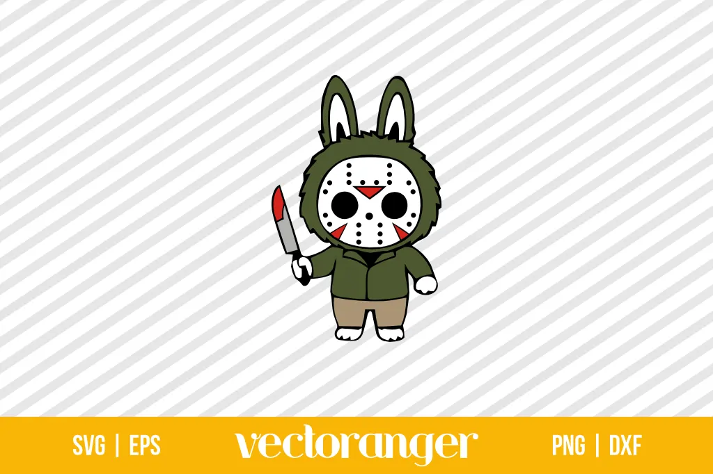 Labubu Jason Voorhees SVG Free 1 Labubu Jason Voorhees SVG Free