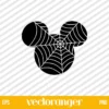 Mickey Ears Spiderweb SVG Free