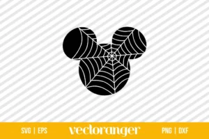 Mickey Ears Spiderweb SVG Free