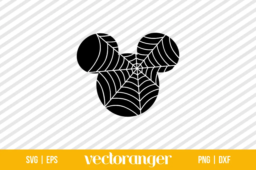 Mickey Ears Spiderweb SVG Free 1 Mickey Ears Spiderweb SVG Free