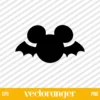 Mickey Mouse Bat SVG Free