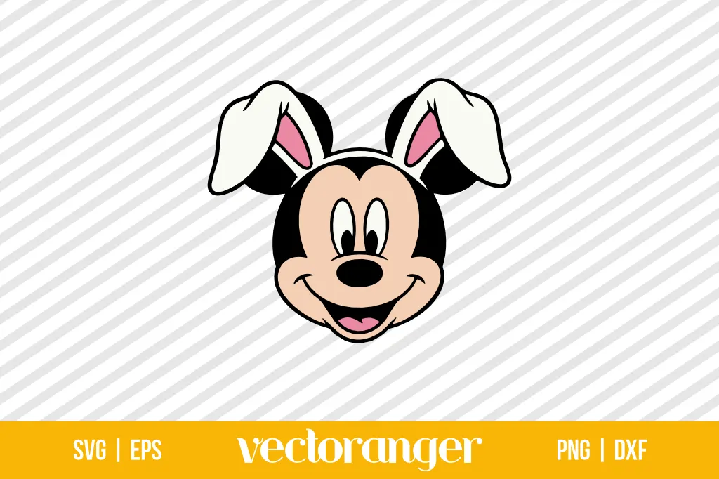 Mickey Mouse Easter Bunny SVG Free 1 Mickey Mouse Easter Bunny SVG Free