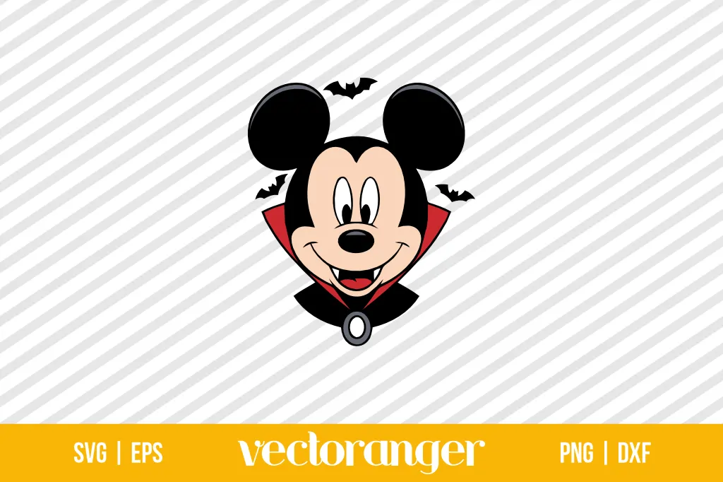 Mickey Mouse Vampire SVG Free