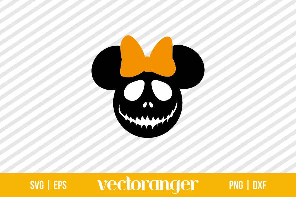 Minnie Jack Skellington SVG Free 1 Minnie Jack Skellington SVG Free
