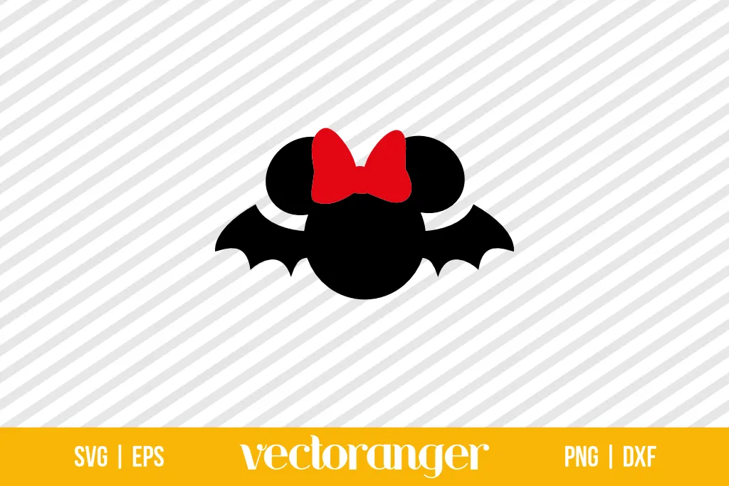 Minnie Mouse Bat SVG Free 1 Minnie Mouse Bat SVG Free