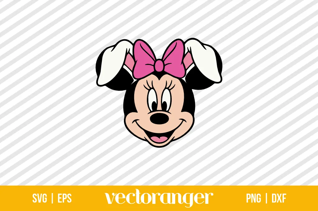 Minnie Mouse Easter Bunny SVG Free 1 Minnie Mouse Easter Bunny SVG Free