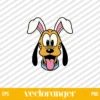 Pluto Disney Easter Bunny SVG Free