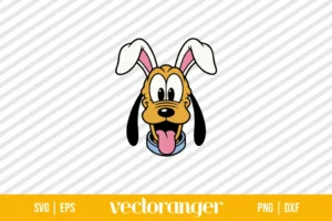 Pluto Disney Easter Bunny SVG Free