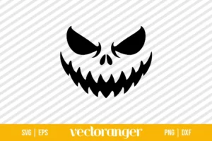 Scary Jack O Lantern Face SVG Free