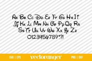 Disney Font SVG Free