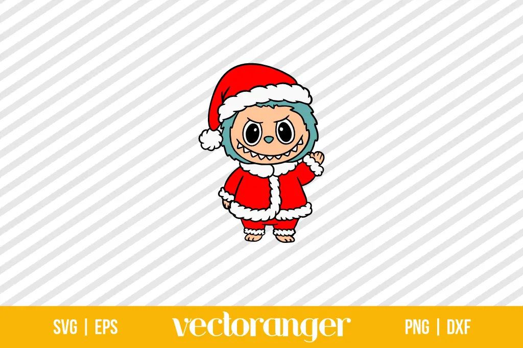 Labubu Christmas Santa SVG Free 1 Labubu Christmas Santa SVG Free