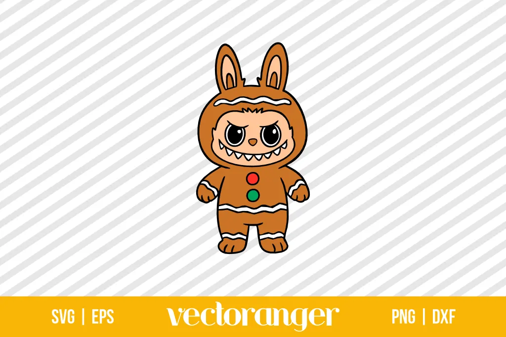 Labubu Gingerbread SVG Free 1 Labubu Gingerbread SVG Free