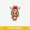 Labubu Rudolph SVG Free