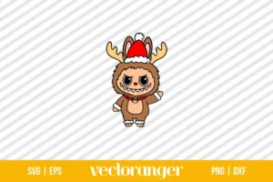 Labubu Rudolph SVG Free