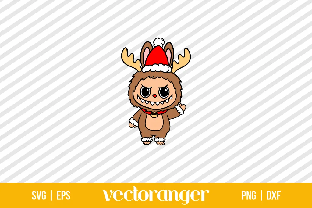 Labubu Rudolph SVG Free 1 Labubu Rudolph SVG Free