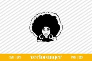 Afro Woman SVG Free