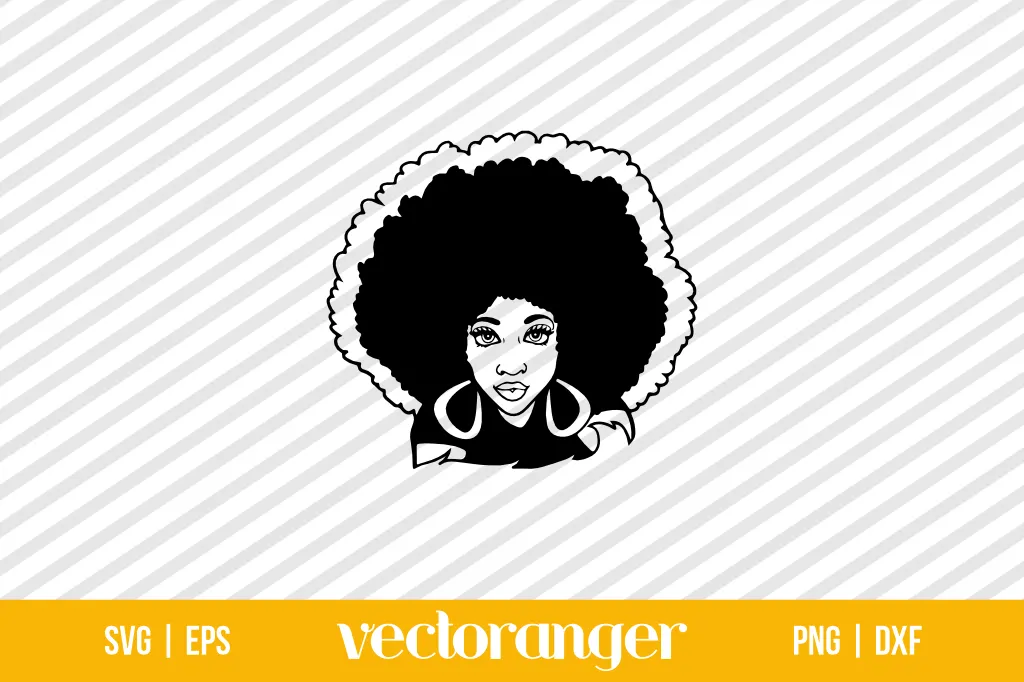 Afro Woman SVG Free 1 Afro Woman SVG Free